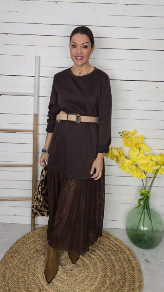 Vestido angelés marrón