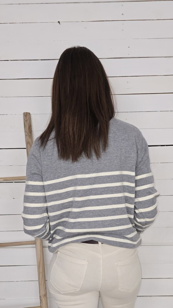 Jersey navy botones gris - Imagen 5