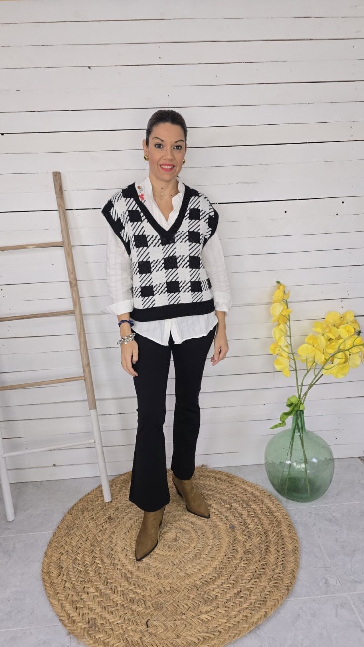 Chaleco punto patagallo negro