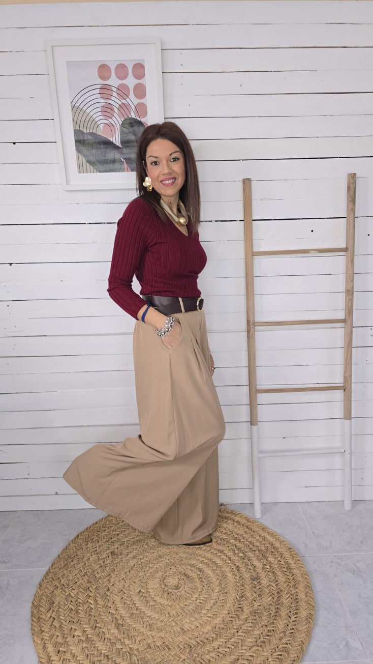 Pantalón vestir Mayren camel - Imagen 4