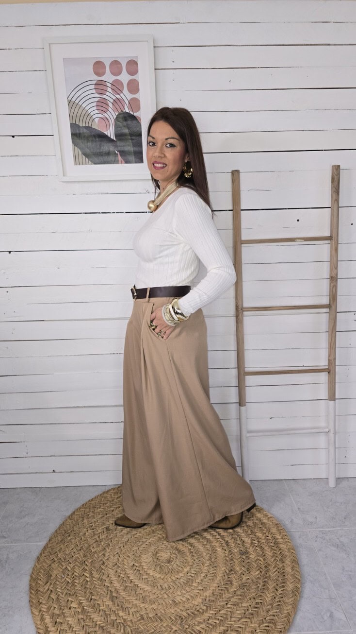 Pantalón vestir Mayren camel - Imagen 2