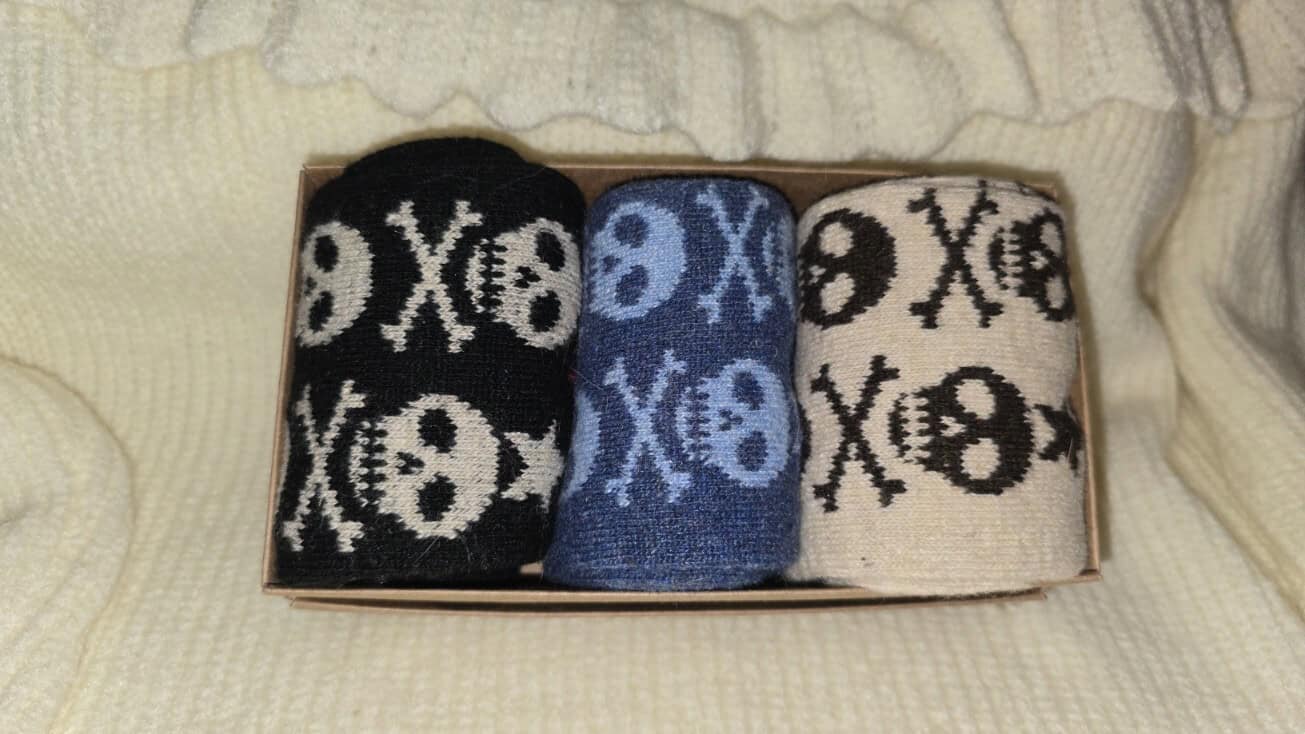 Pack de calcetines calabera lana