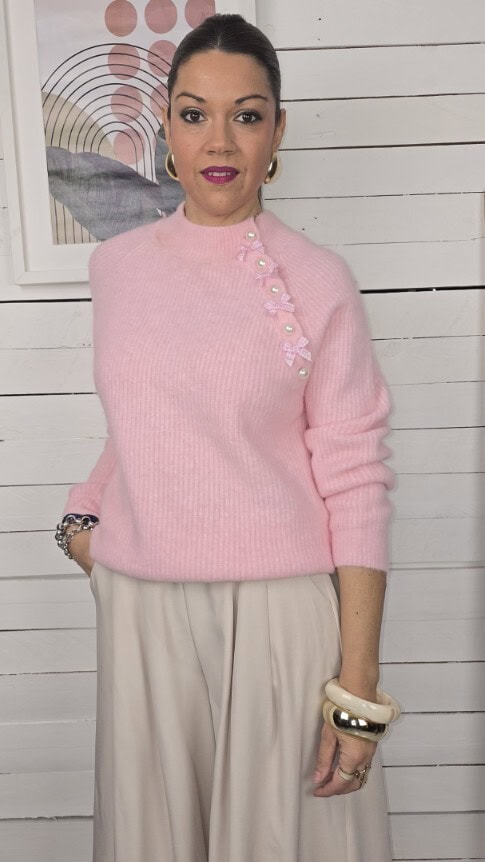 Jersey vichy perla rosa - Imagen 5