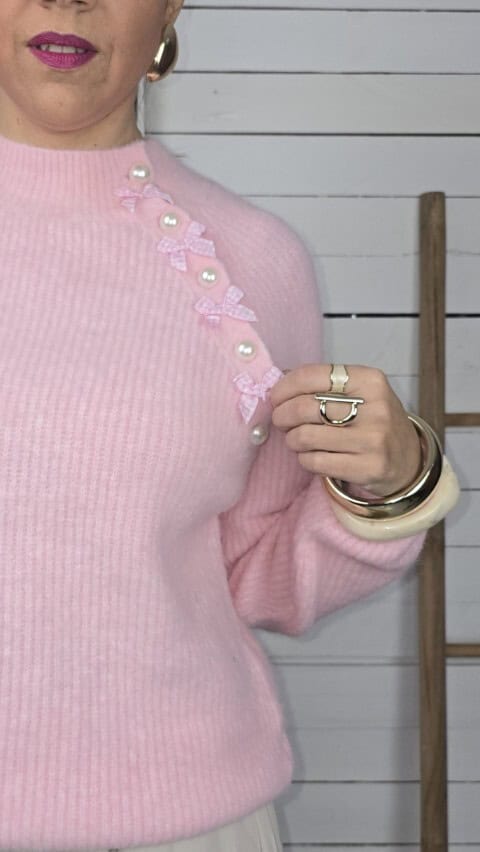 Jersey vichy perla rosa