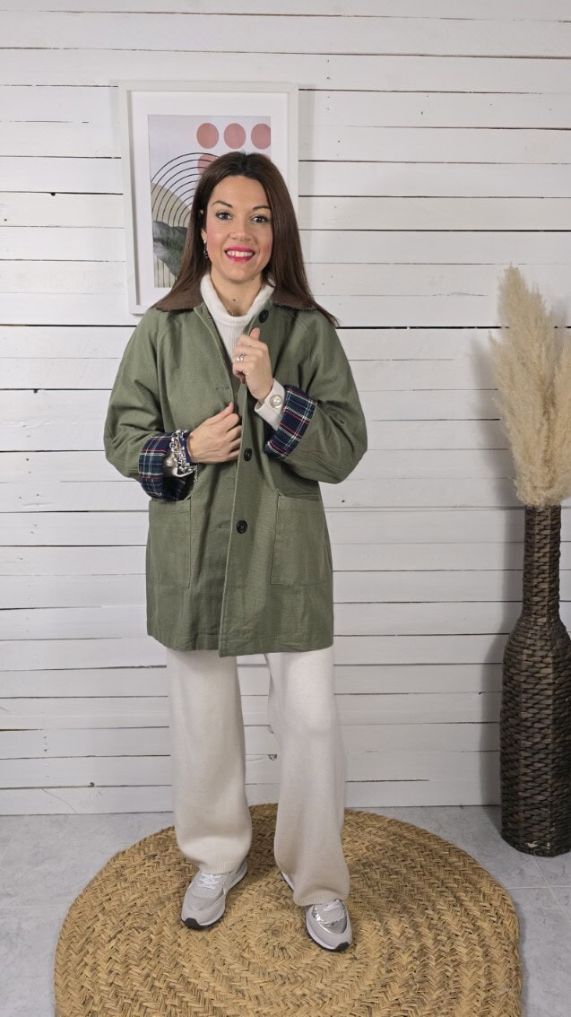 Parka escocesa kaky - Imagen 4