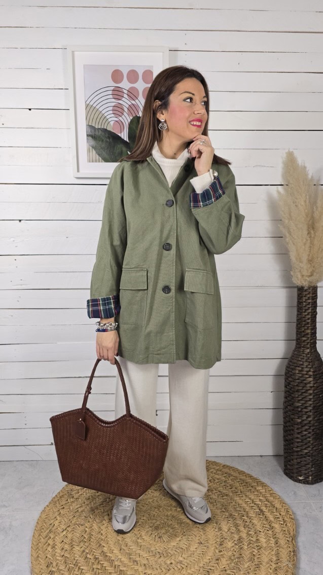 Parka escocesa kaky - Imagen 2