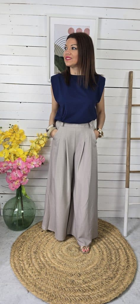 Camiseta hombreras two marino