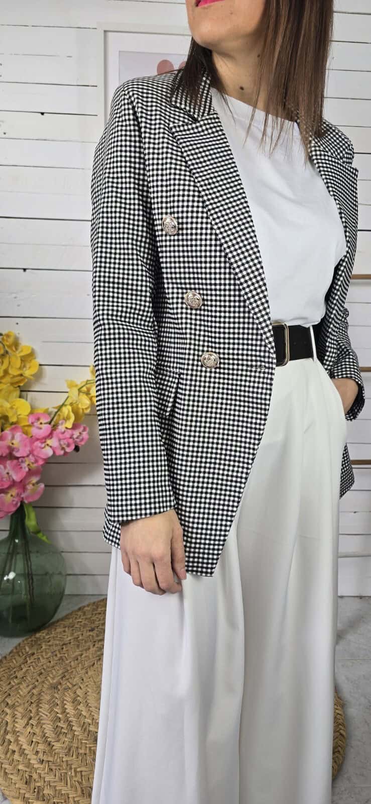 Blazer vichy estructura