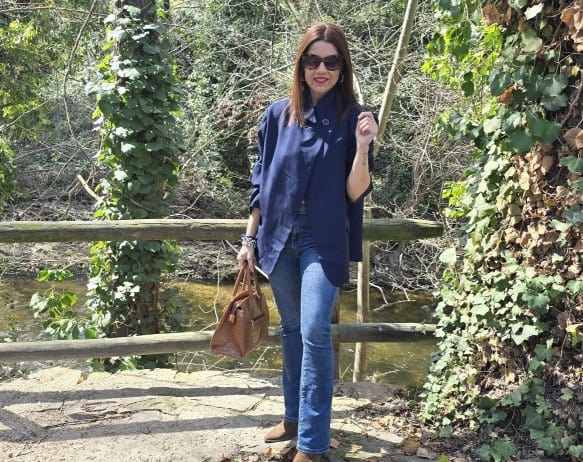 Blazer cruzada azul - Imagen 4