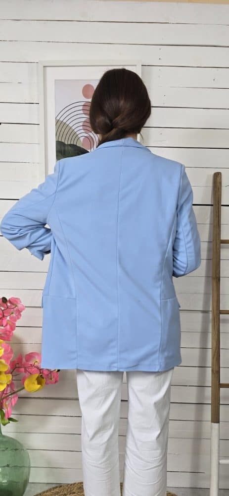 Blazer lisa cris celeste - Imagen 2