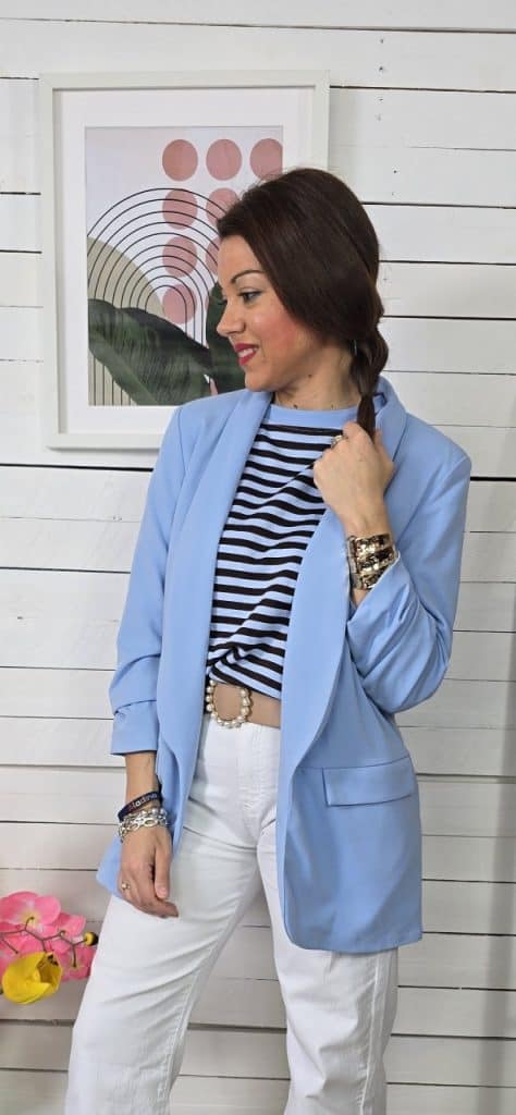 Blazer lisa cris celeste