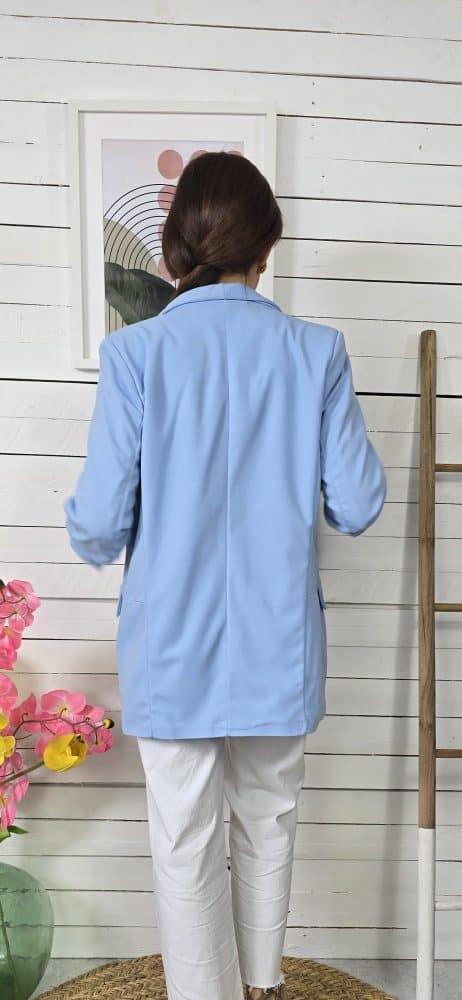 Blazer lisa cris celeste - Imagen 3