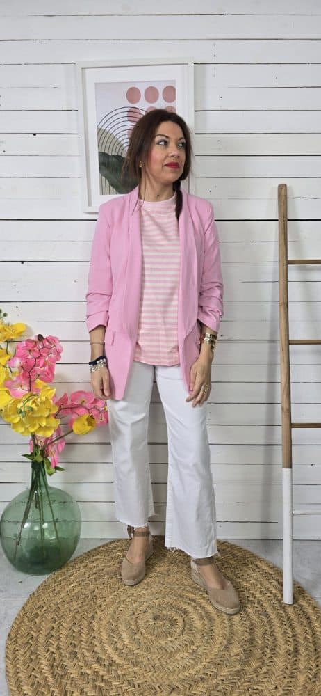 Blazer lisa cris rosa - Imagen 3