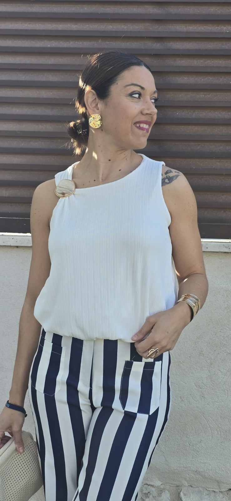 Blusa crop lápiz blanco