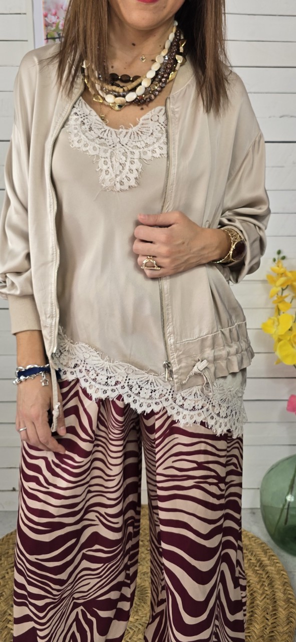 Lencera asimétrica beige - Imagen 5