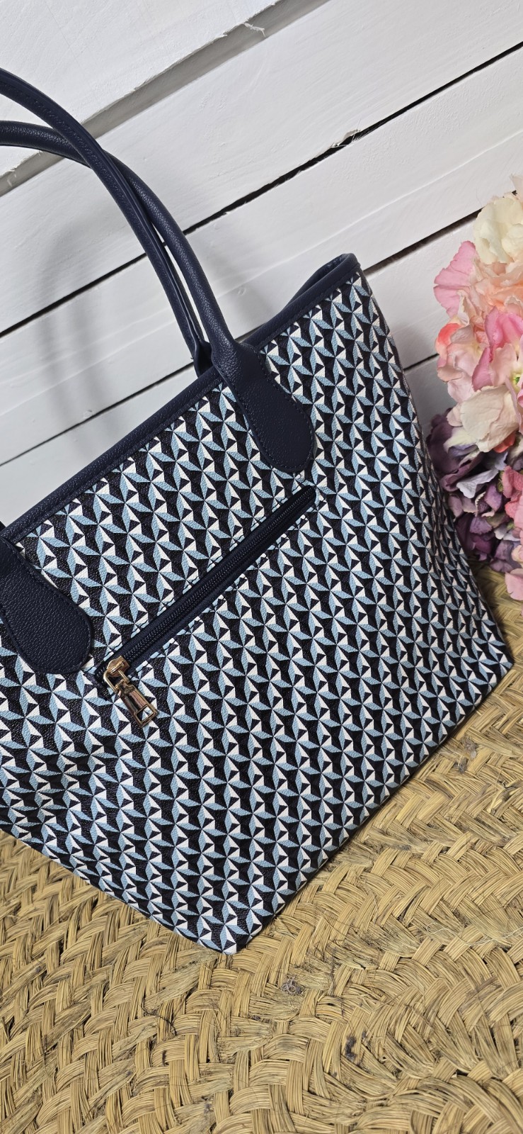 Bolso geometric marino - Imagen 2