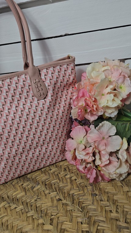 Bolso geometric rosa