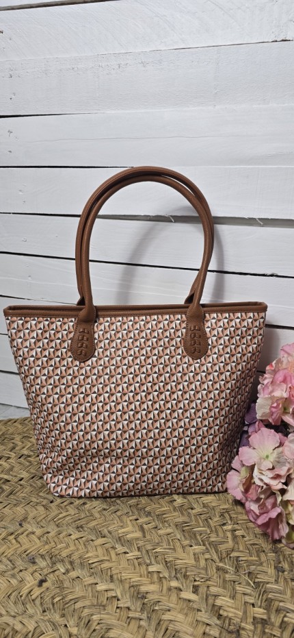 Bolso geometric camel