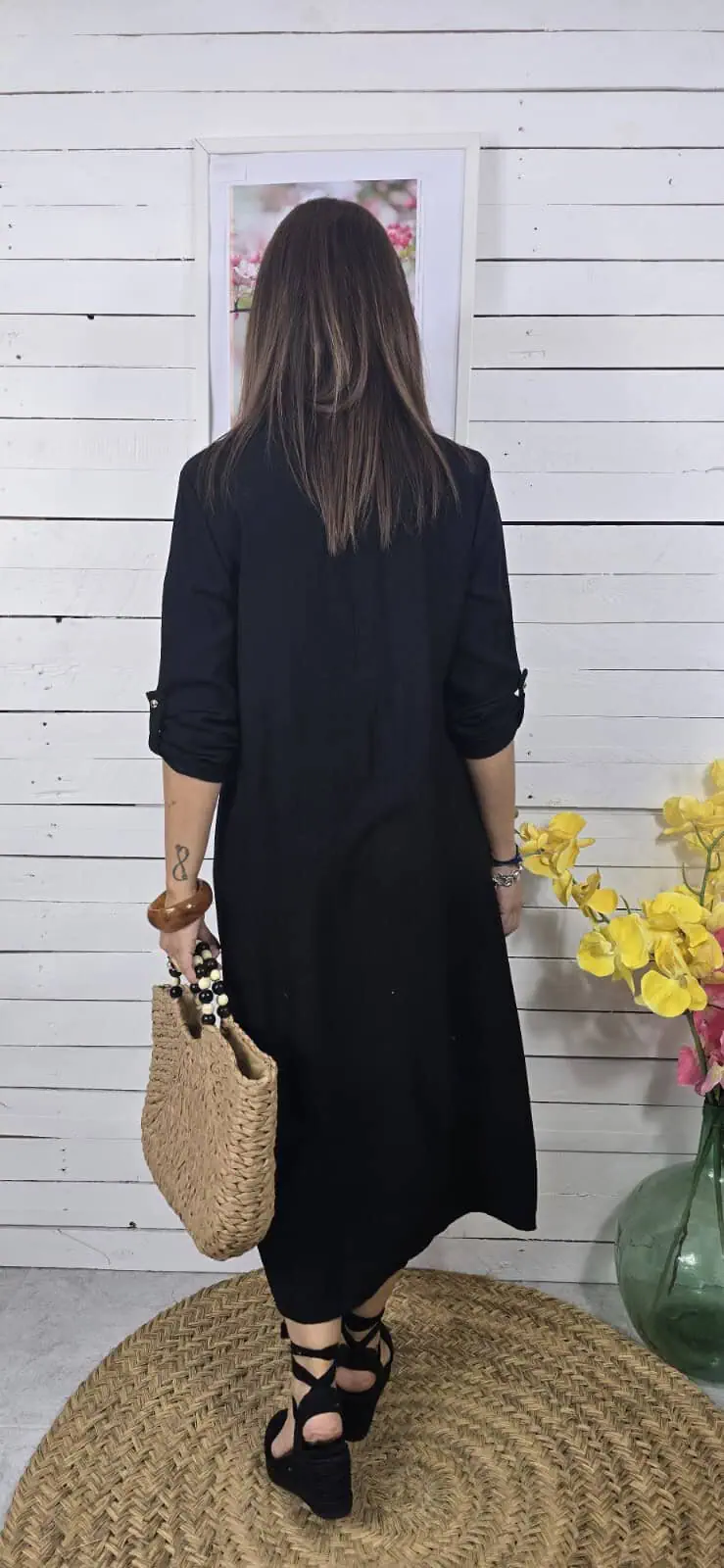 Vestido camisero ice negro - Imagen 5