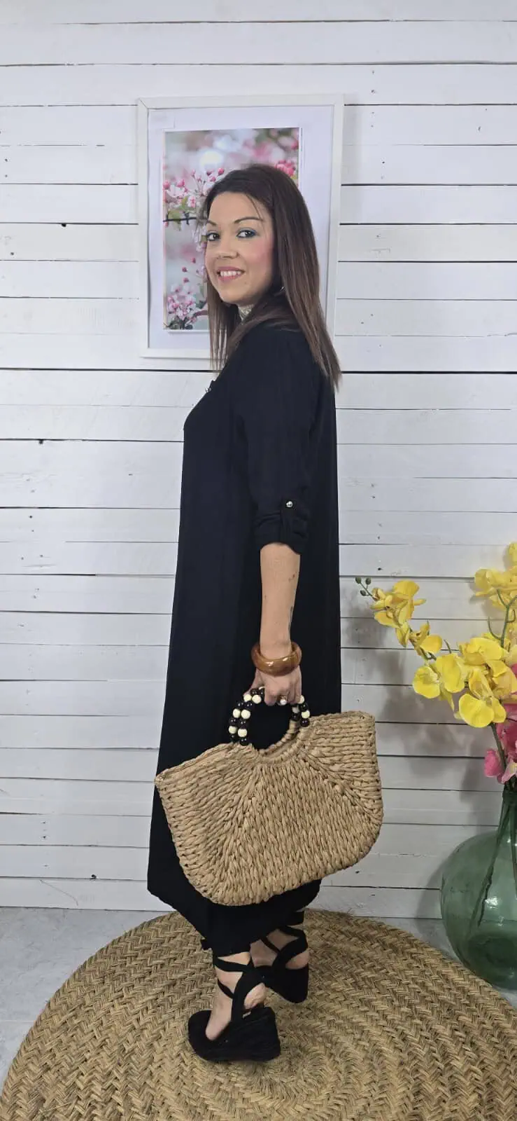 Vestido camisero ice negro - Imagen 4