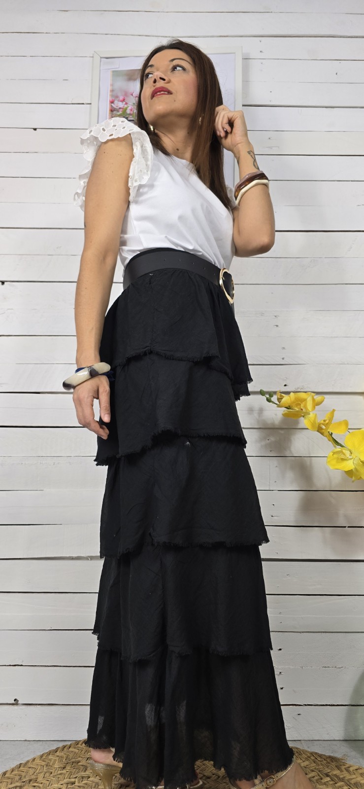 Falda Volantes negro - Imagen 2
