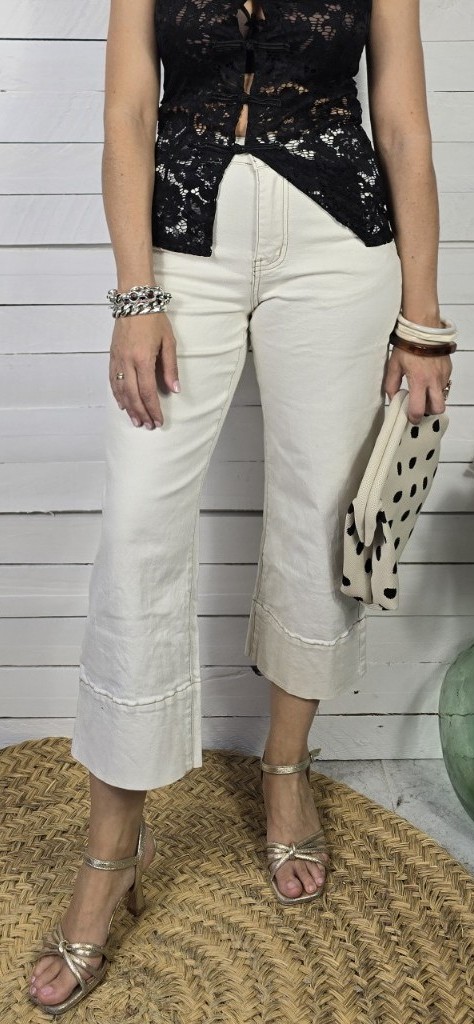 Jeans capry pespunte - Imagen 3