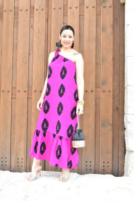 Vestido gina buganvilla