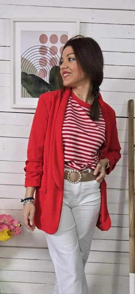 Blazer lisa cris rojo