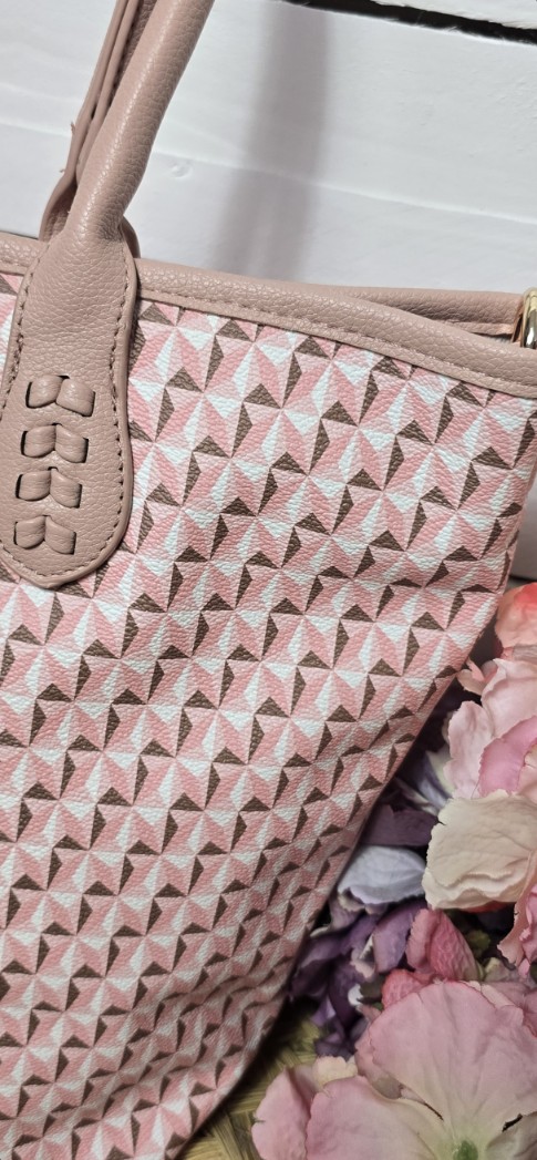 Bolso geometric rosa - Imagen 4