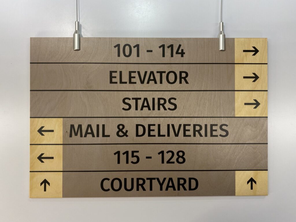 building wayfinding signs