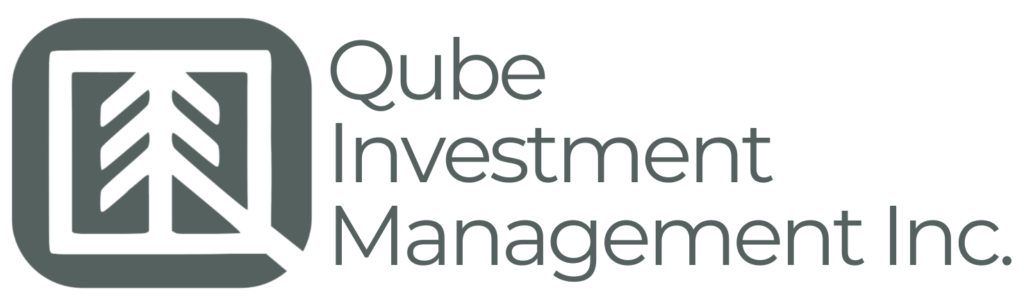 Qube Investment Management Inc. logo featuring a stylized arrow within a square, representing growth and investment.