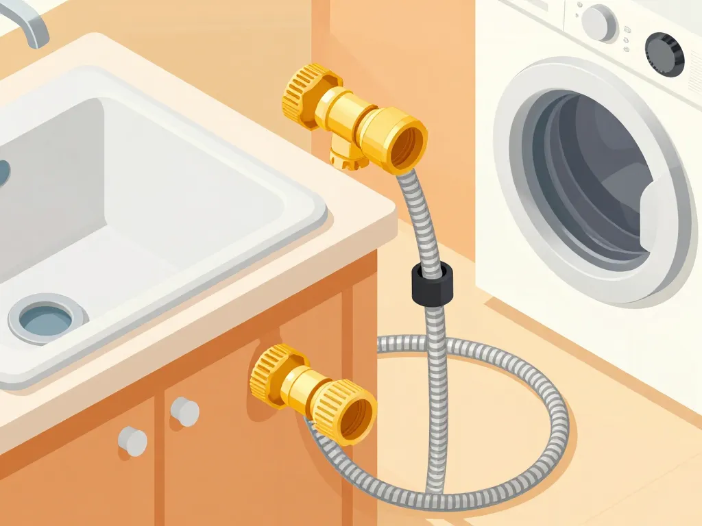 Scène produit branchement plomberie 3/4 pouce