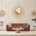 illustration applique dorée intérieur élégant