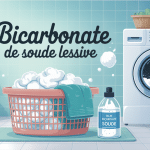 bicarbonate de soude lessive illustration machine à laver moderne