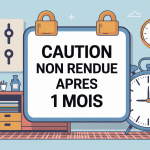 illustration blocage caution non rendue après 1 mois