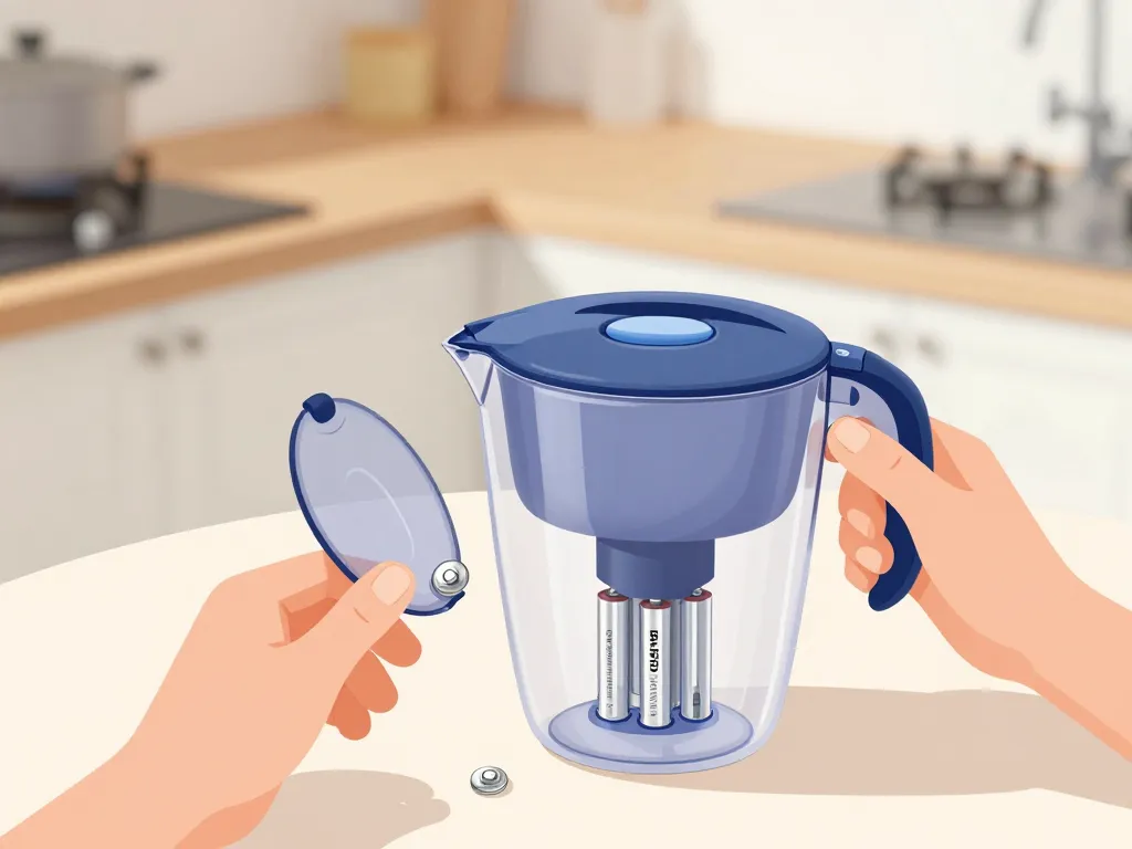 changer pile carafe Brita étape par étape