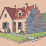 faut-il isoler un mur en pierre de 50 cm illustration stylisée maison ancienne