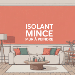 illustration isolant mince mur à peindre ambiance chaleureuse