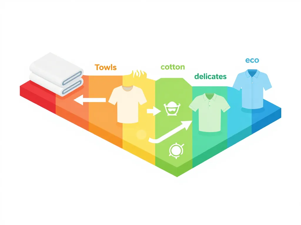 Infographie seche linge programme textile cycles