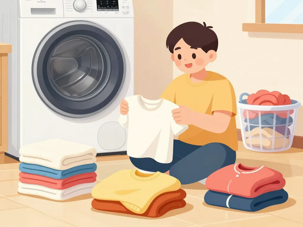 Scène tri linge seche linge programme maison