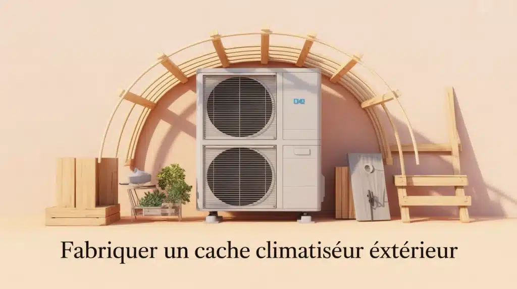 Fabriquer un cache climatiseur extérieur : unité masquée par cache à lames DIY
