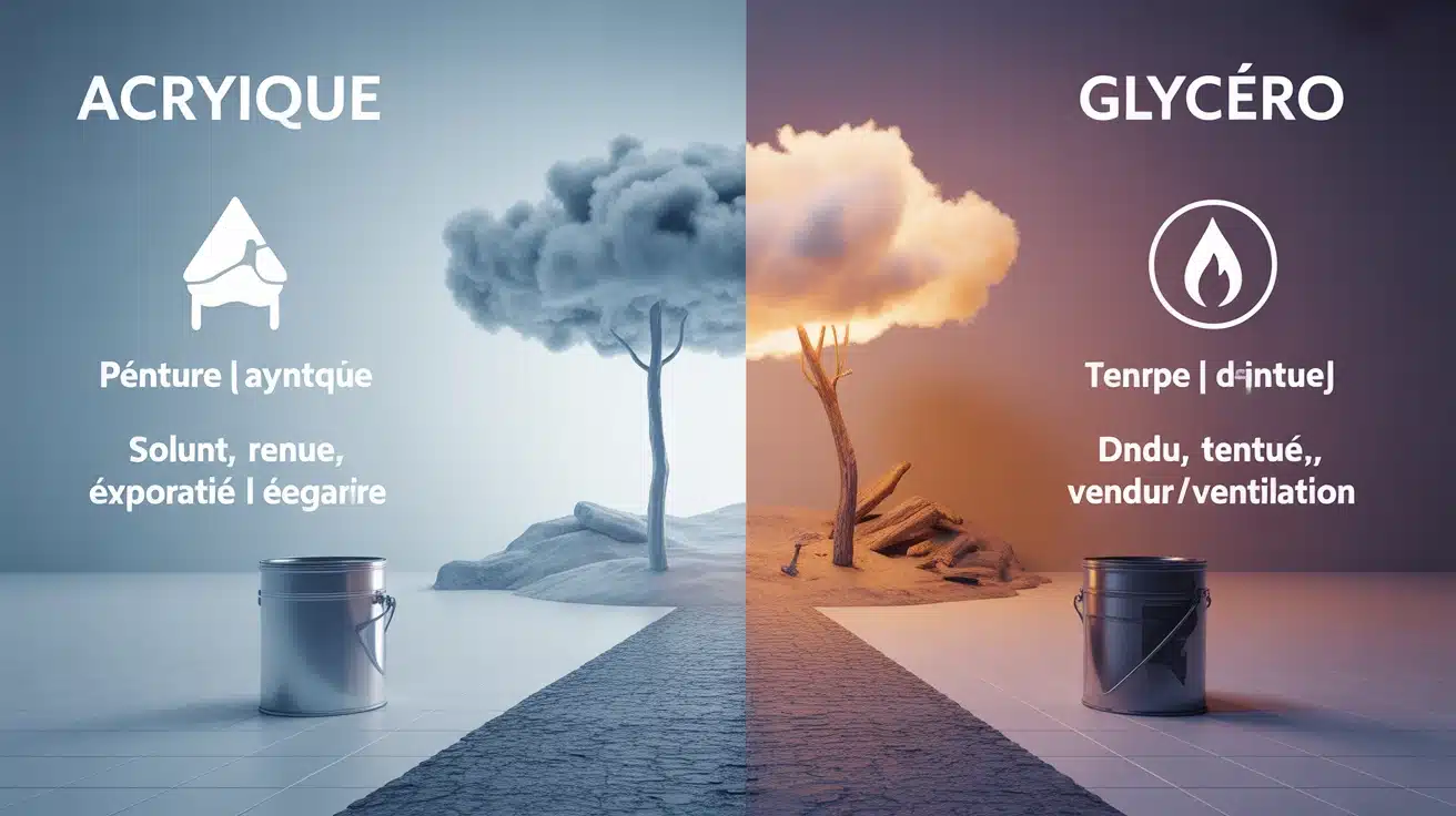 Peinture acrylique vs glycéro : comparatif technique.