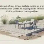 Terrasse en gravier drainant et sol stable