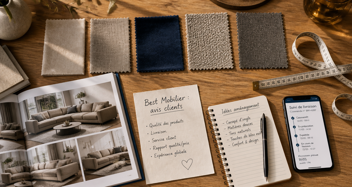 best mobilier avis table échantillons tissus catalogue