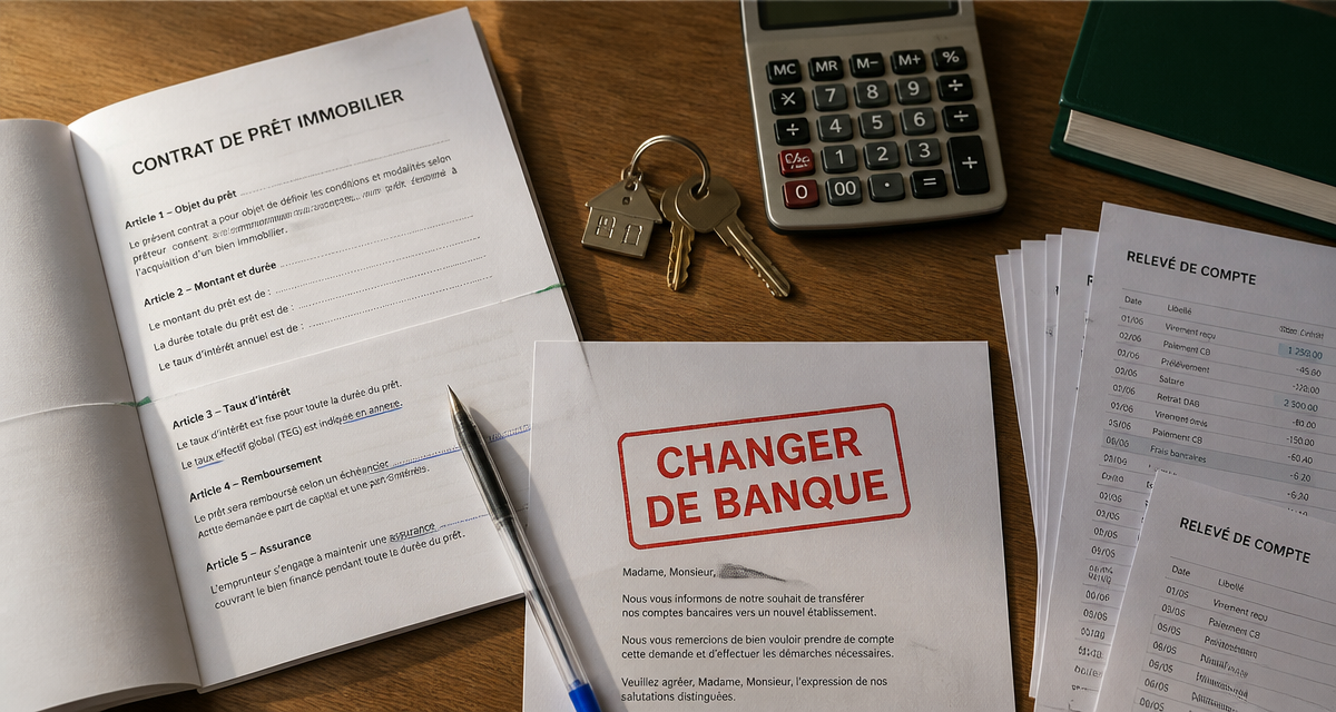 changer de banque avec pret en cours documents table