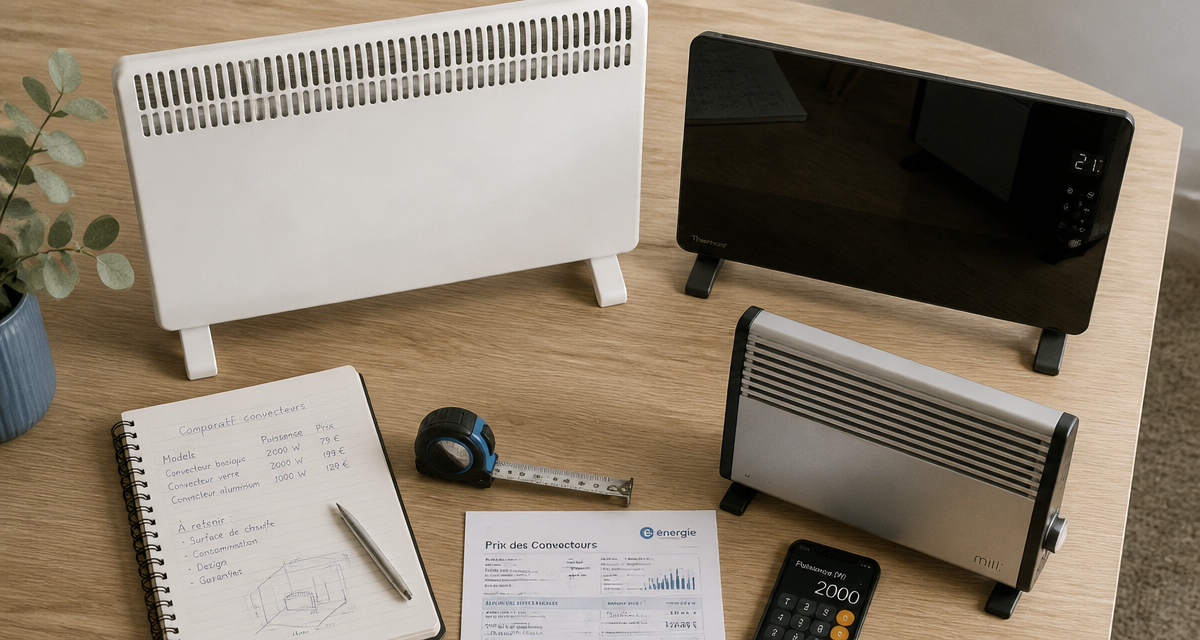 convecteur électrique prix différents modèles sur table