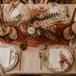 decos de mariage table élégante flat-lay
