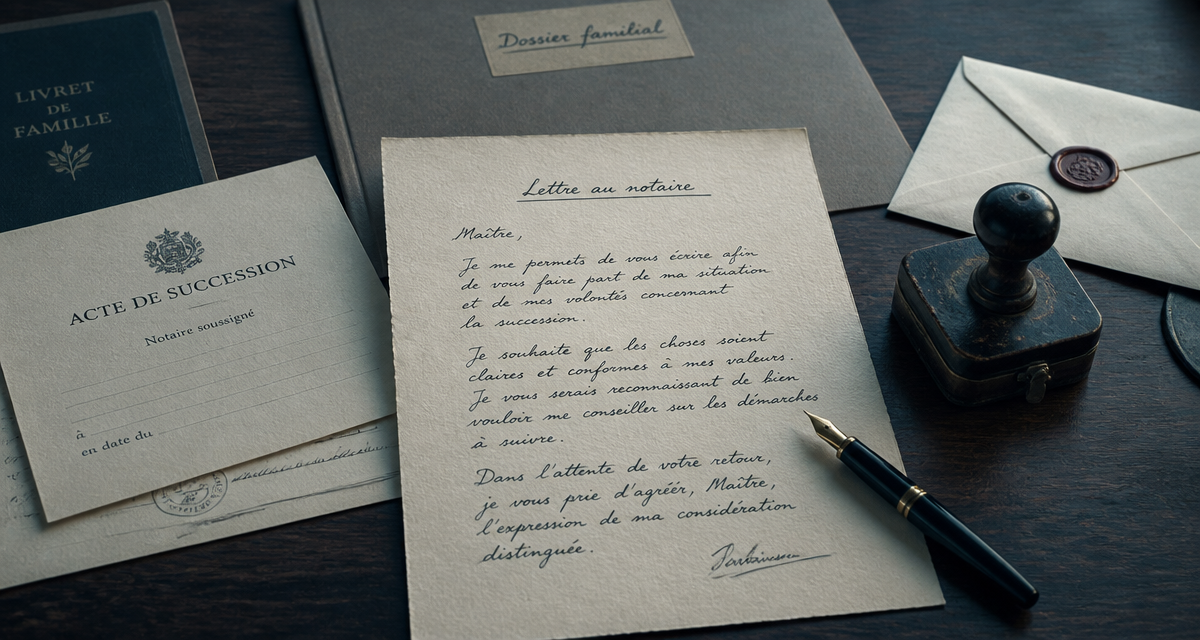 modèle de lettre pour un notaire vue bureau
