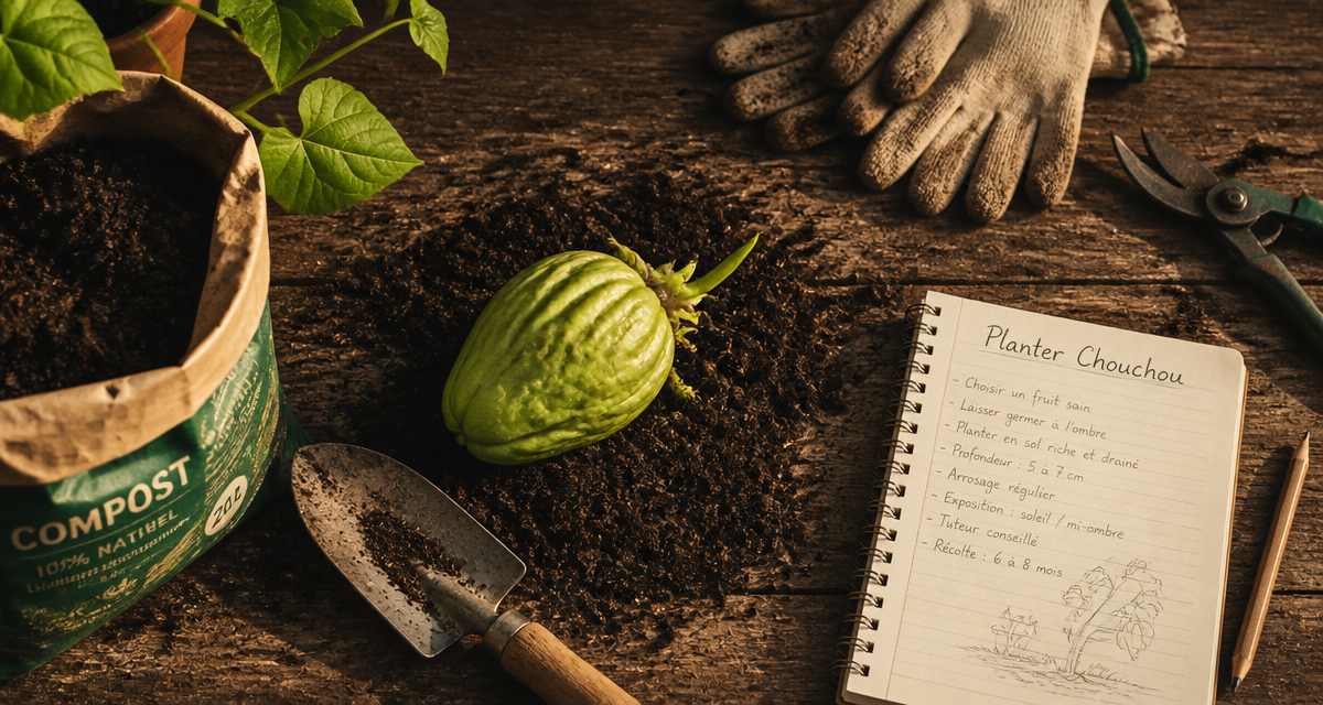 Planter chouchou sur plan de travail jardinage