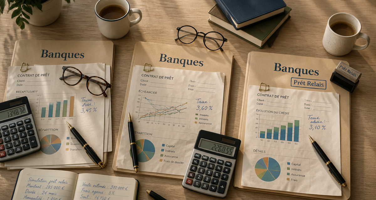 quel est la meilleure banque pour le prêt relais, dossiers et calculatrices